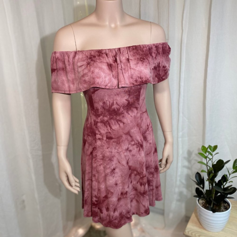 One Love Clothing Tie Dye Off the Shoulder Dress